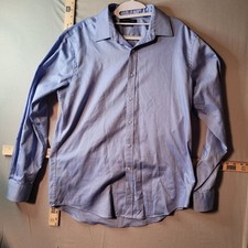 Tommy Hilfiger Mens Athletic Fit Stretch Dress Shirt Light Blue 16 34/35 Long