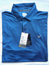 Callaway Men  s Opti-Dri Short Sleeve Golf Polo Shirt Galaxy Blue Size Large New