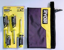Ryobi 4 PC Screwdriver Set (PH & SL) & 12 Zip...