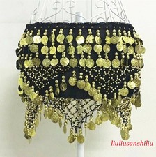 Triangle Belt Skirt Wrap Belly Dance Costume Velvet Hip Scarf Tribal