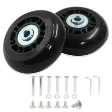 2 Pack 64mm x 24mm Suitcase Replacement Wheels, Lnline Skate Travel Bags Cast...