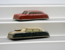 Lot of 2 Tin Lithograph Toy cars by Argo Police Car, Argo Chief Car  1950s