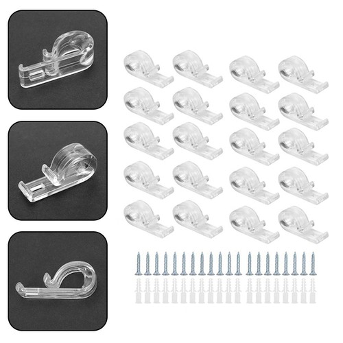 Quick and Convenient Installation Clear Blind Clips for Sheer Curtains (20pcs) - Afbeelding 15 van 15