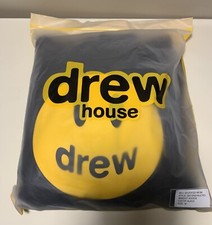 Drew House Mascotte Felpa con Cappuccio Decostruita Nera Taglia Media Rara *NUOVA*
