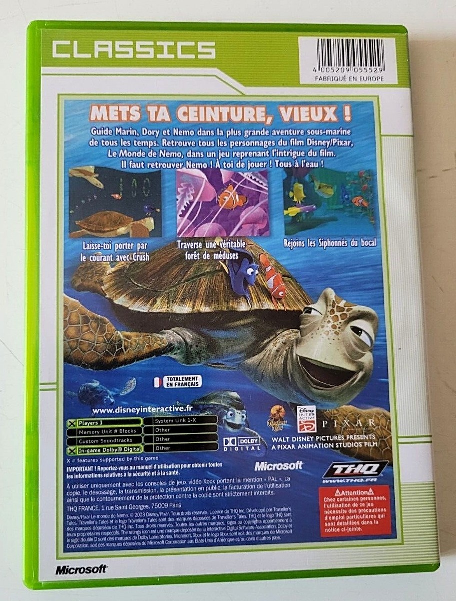 Jeu XBOX "Le Monde De Nemo" (PAL FR) - Version Complète Avec Boîtier Et Notice - Bon état