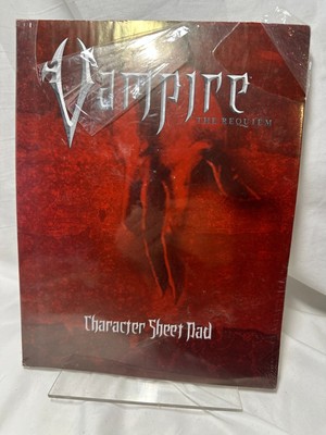 Vampire: The Requiem Character Sheet Pad   Sealed   White Wolf Publishing