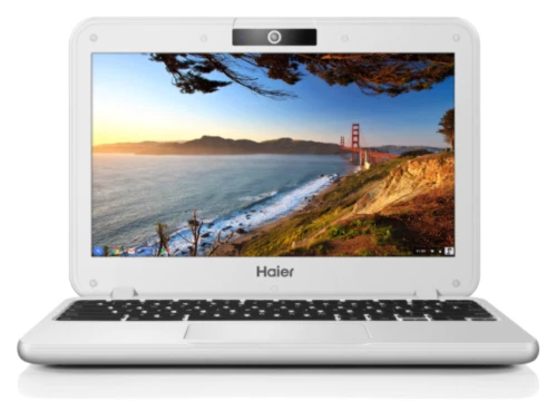 11.6" Haier White Chromebook Laptop Chrome OS 2GB RAM 16GB SSD HDMI Webcam USB  - Image 3 of 3