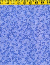 VR Large Lavender Purple scroll vines tonal Cotton quilt fabric P B BTY L