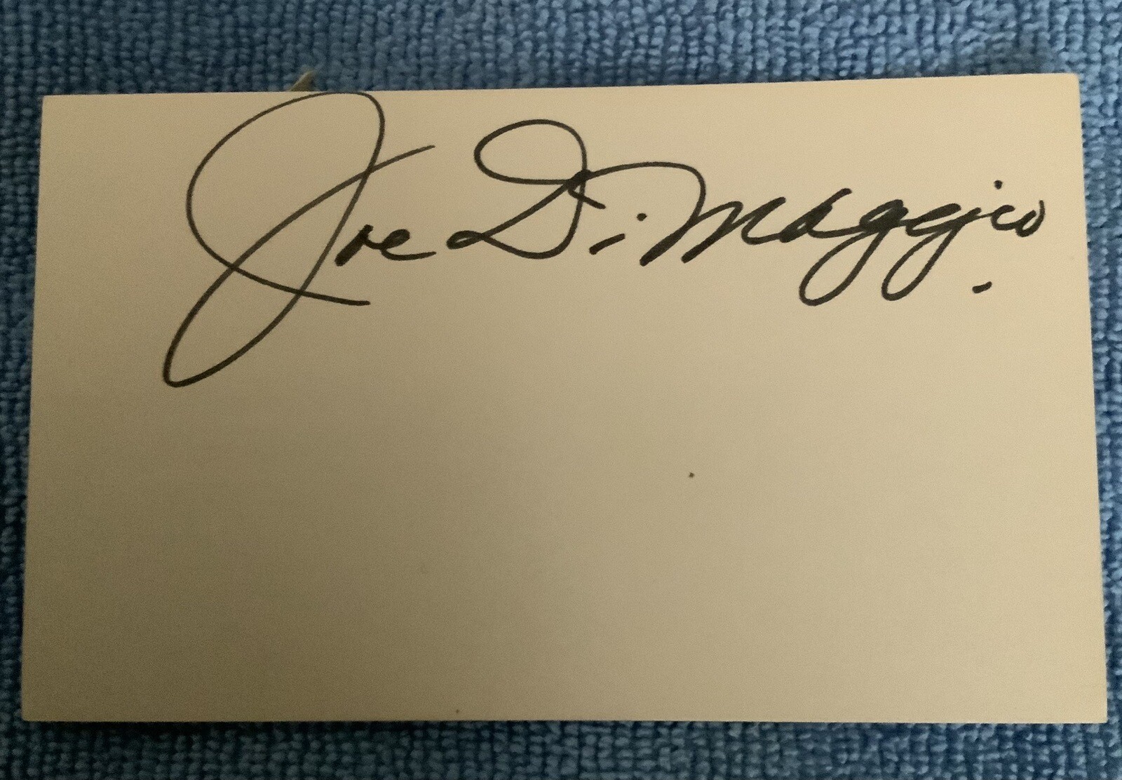 Joe DiMaggio Autographed Signed New York Yankees Index Card HOF JSA LOA Yankees 