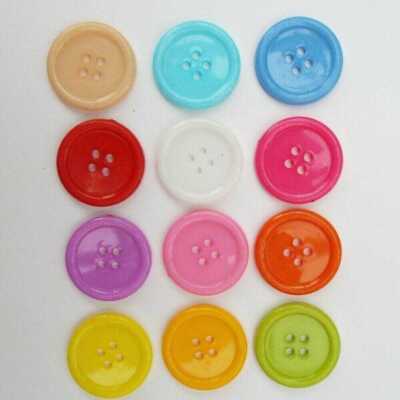 Rundrand Knöpfe 17mm 25mm 30mm Basteln Pullover Shirt 12 Farben KAUFEN 2 4 oder 8 931D