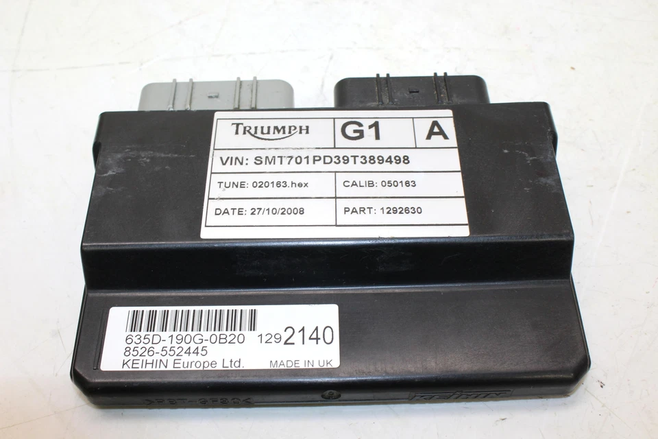 Unidad informática Triumph Tiger Ecu 2009 caja negra Ecm Cdi 635D-190G-0B20 Foto 3 de 4