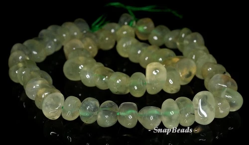 16X8-12X6 MM PREHNIT EDELSTEIN KIESEL NUGGET LOSE PERLEN 7 Zoll - Bild 1 von 1