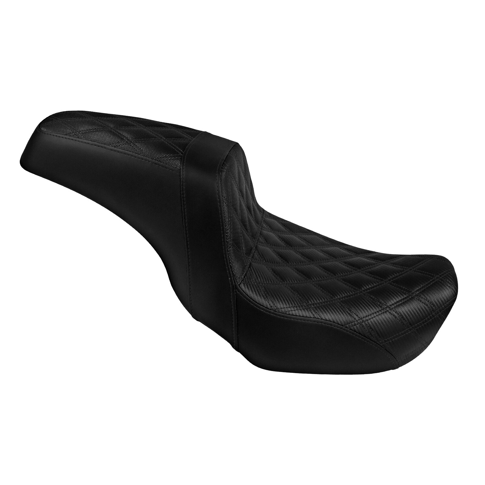 Black Driver Passenger Gel Seat For Harley 06-2017 Dyna Low Rider Street Fat Bob