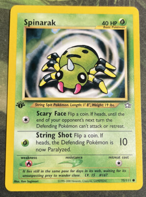 1st Edition Spinarak 75/111 - Neo Genesis - Near Mint