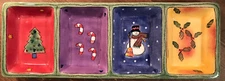 The Sweet Shoppe Christmas 4 Part Relish Tray By Sango Designer Sue Zipkin 
