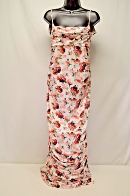 NWT CLUB L FLUTE WHITE FLORAL MATERNITY COWL BODYCON CAMI MAXI DRESS Size 4  | eBay