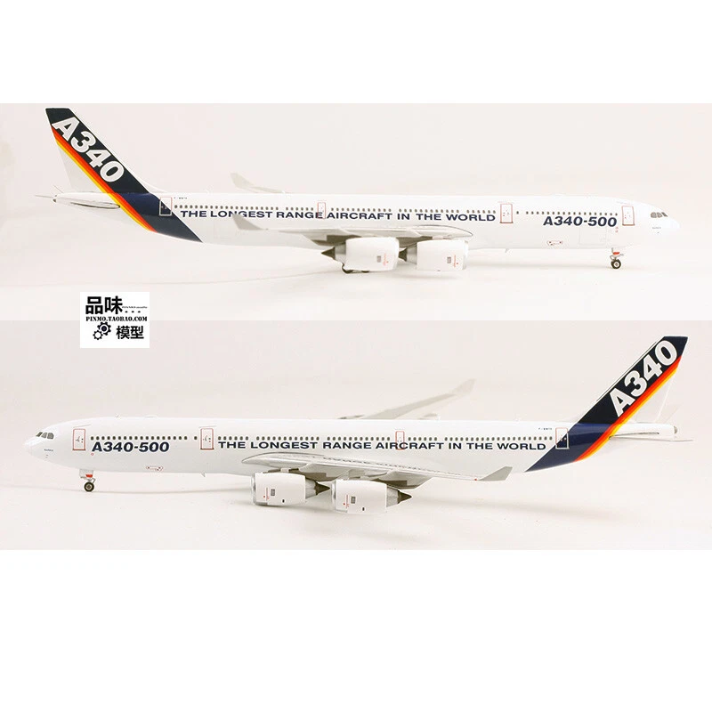 Phoenix 1/400 Airbus factory painted A340-500 F-WWTE alloy aircraft model - Image 4 of 4