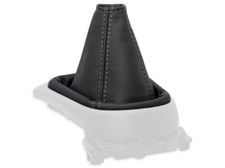 SCHALTMANSCHETTE FUR MITSUBISHI OUTLANDER II 2007-12 SCHALTSACK LEDER NAHT GRAU