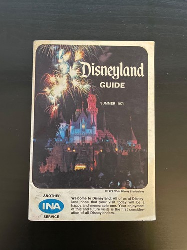 Vintage Disneyland Summer 1971 INA Guide with Maps & Information