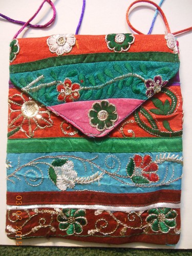 PHONE COVER PURSE CROSSBODY INDIA ETHNIC SARI GOLDEN WALLET-USA SELLER-5 COLORS - Picture 2 of 14
