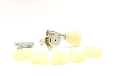 Genuine Hipshot Pearloid A04 Tuner Buttons, Set of 6, Fits Hipshot, most Grover