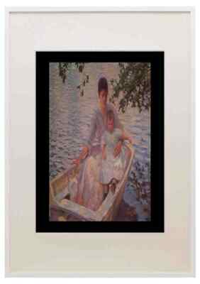 357062 Madre E Hijo En Un Bote Tardell A3 A4 gerahmter Druck Bild