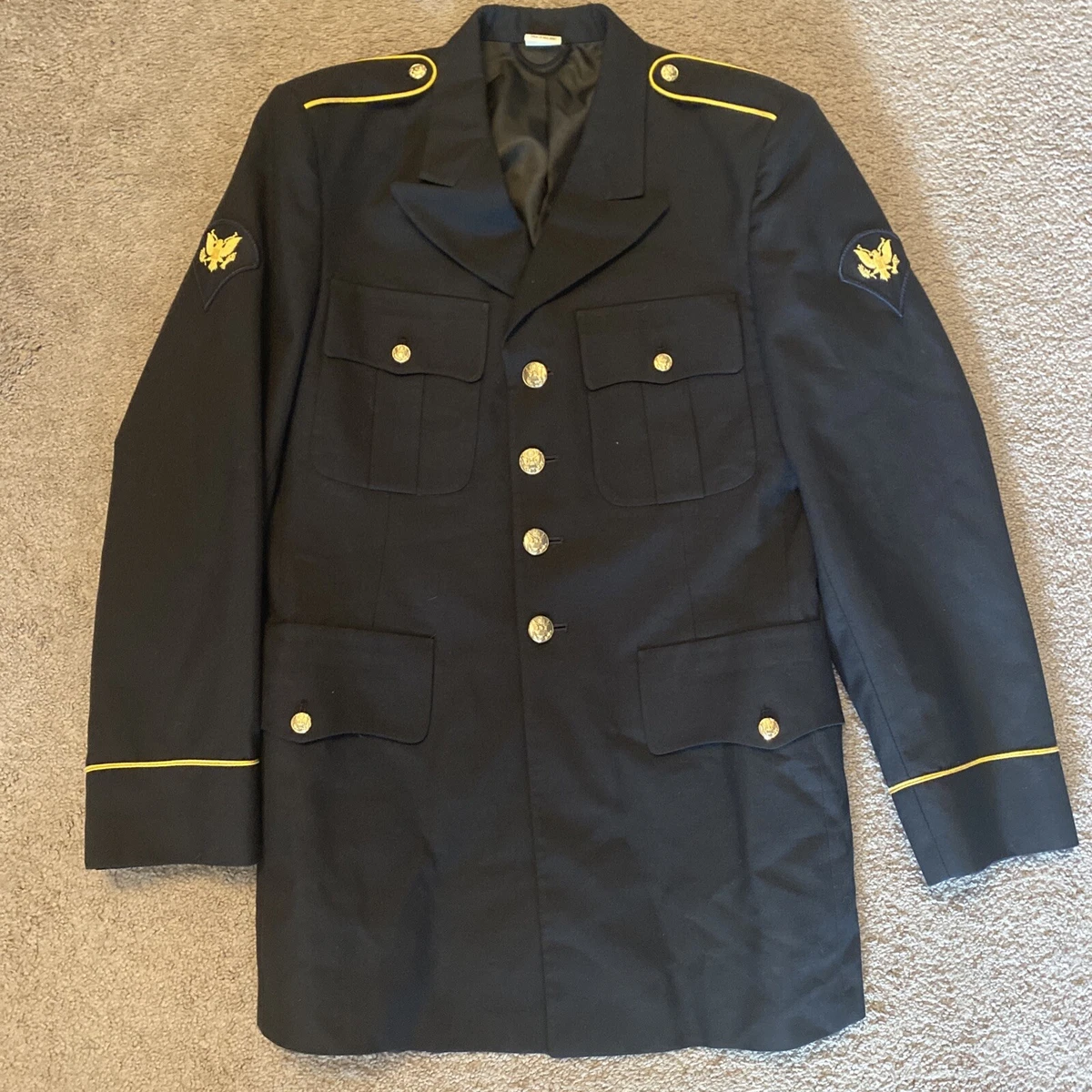 Male Army Service Uniform ASU Dress Blue Enlisted Coat Jacket 40