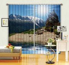 3D Sunshine Mountain ZHUA1968 Photo Curtain Window Blockout Fabric Amy 2023