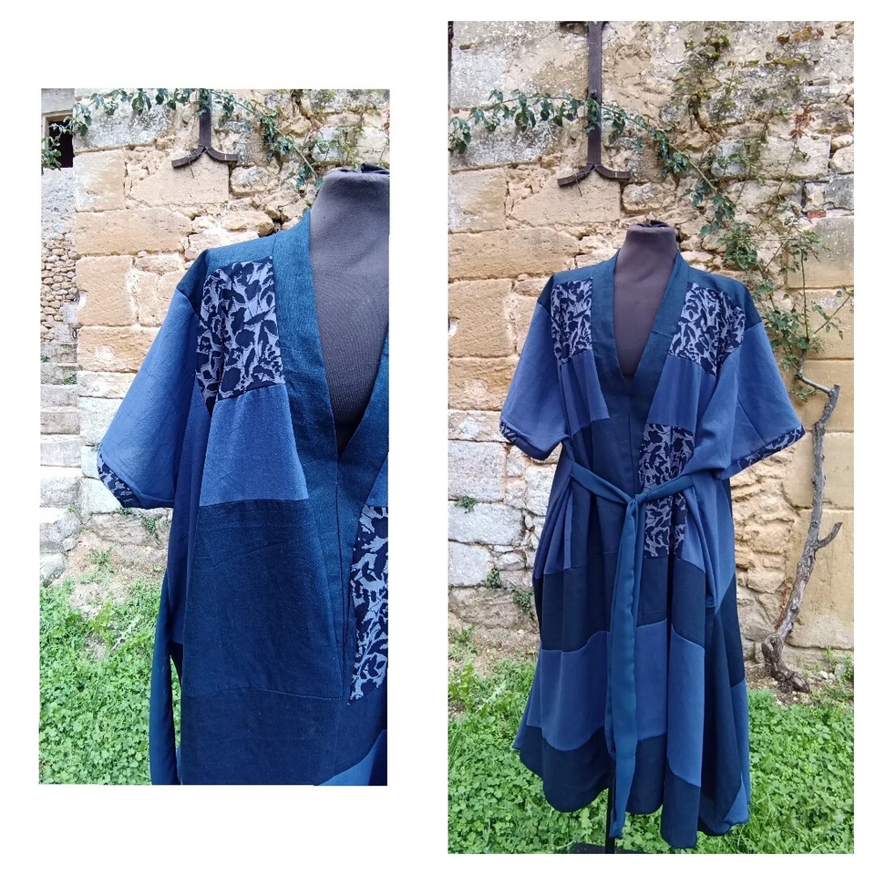BRAND NEW Bespoke Handmade Kimono Style dress  Plus Size Winter  Dress  - Image 4 of 4
