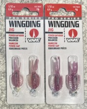 2 Packs VMC Pro Series Wingding Ice Fishing Jig 1/32 OZ Purple Pearl