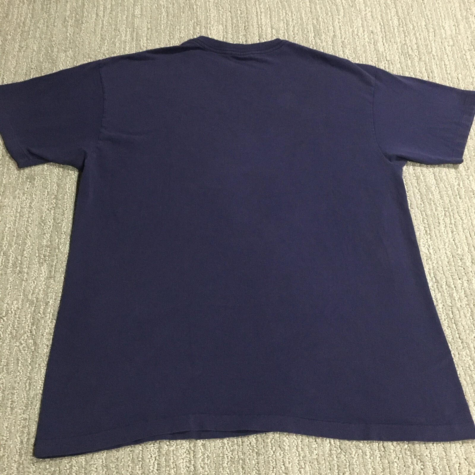 VINTAGE Polo Ralph Lauren t shirt uomo viola media logo ricamato rosso pony