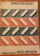 Silver Reed Machine Knitting INSTRUCTION book RIBBING ATTACHMENT Model SRP60N