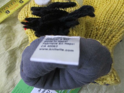 BERT MITTENS toddler size cotton yarn small deLux KNITWITS Sesame Street gloves - 第 5/7 張圖片