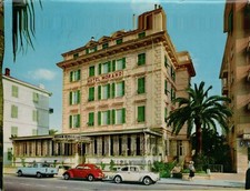 200556 vecchia cartolina con auto d' epoca volkswagen beetle maggiolino sanremo