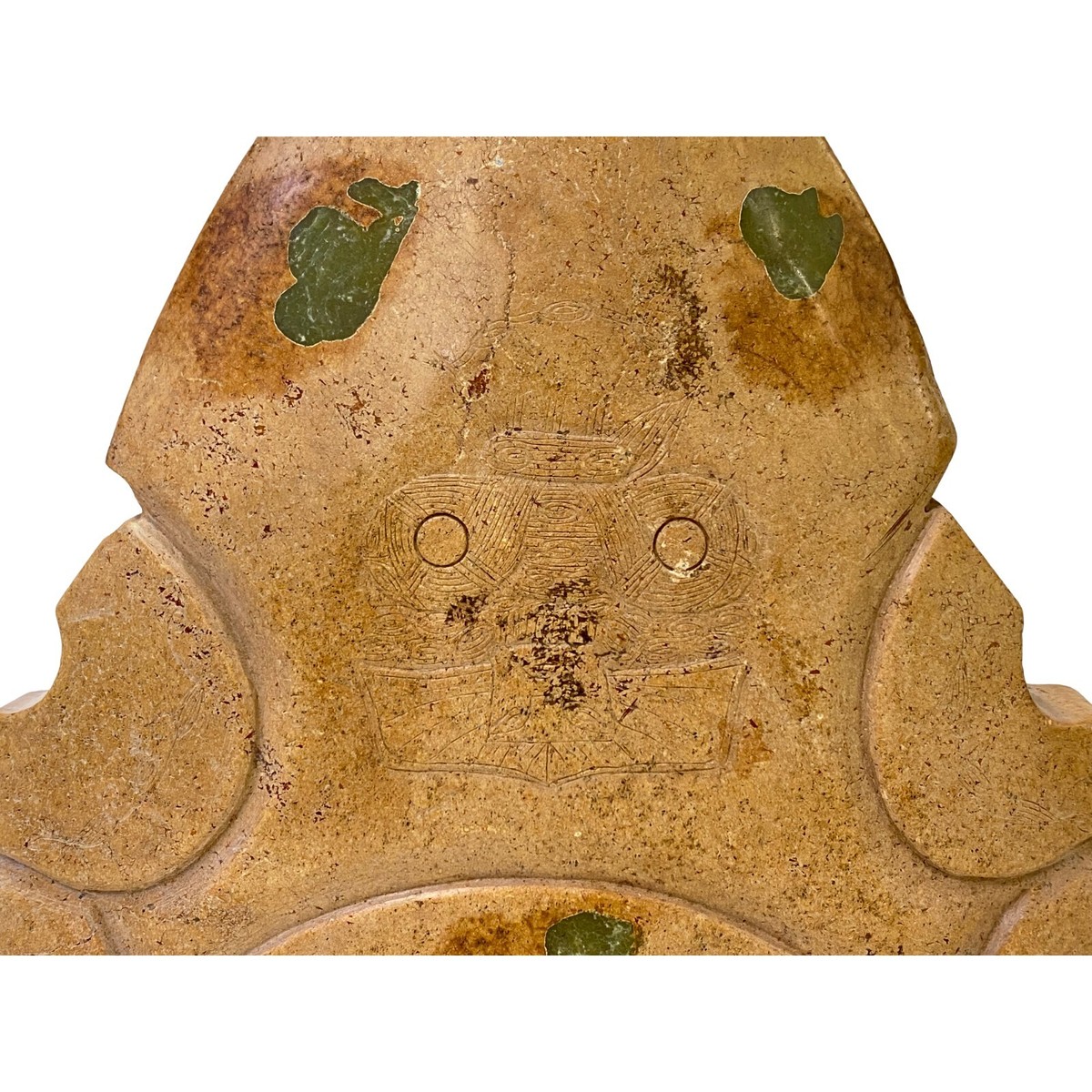 Natural Tan Beige Color Stone Carved Artistic Triangle Shape Display Art ws3347S Natural Tan Beige Color Stone Carved Artistic Triangle Shape Display Art ws3347S