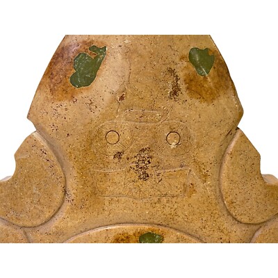 Natural Tan Beige Color Stone Carved Artistic Triangle Shape Display Art ws3347S Natural Tan Beige Color Stone Carved Artistic Triangle Shape Display Art ws3347S