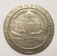 Casino Token - Resorts International Casino $1 - Atlantic City NJ - SKU-Z3700