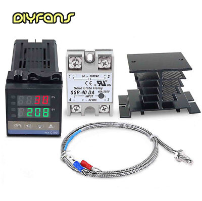 REX-C100 Digitaler PID-Temperaturregler, Thermostatrelais/SSR-Ausgang