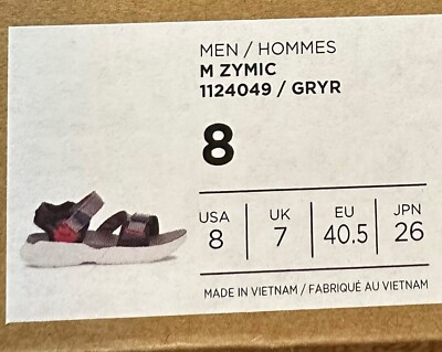 Teva Men\'s Zymic Sandals Outdoor Hiking Gray/Red size 8 NEW Teva Men main image 4