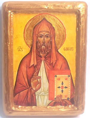 Saint Gallus St. Gall Gallen of Ireland Catholic Anglican & Orthodox Icon