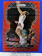 2022 #68 Kelsey Plum WNBA Panini Prizm Basketball Ruby Wave Prizm Aces