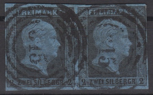 == Ad Prussia Mi. 3 Pairs Stamped Vierring, Cat. ==