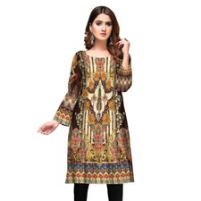 Women Pakistani Top Dress Kurta Kurti Cotton Digital Print by Sufia Fashions® D