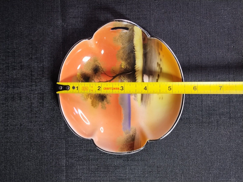 Vintage Swan On Lake Sunset Noritake Morimura Hand Painted Dish with Handle - Picture 9 of 10