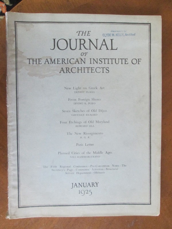 JOURNAL OF AMERICAN INSTITUTE OF ARCHITECTS Jan 1925