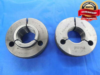 1 3/8 8 2G ACME THREAD RING GAGES 1.375 GO NO GO P.D.'S = 1.3031 & 1.2855 1.3750