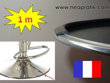 Au mètre : protection pied de tabouret métal ou inox (caoutchouc plastique)