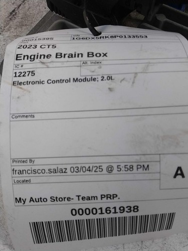 Used Engine Control Module (ECM) fits: 2023 Cadillac Ct5 Electronic ...