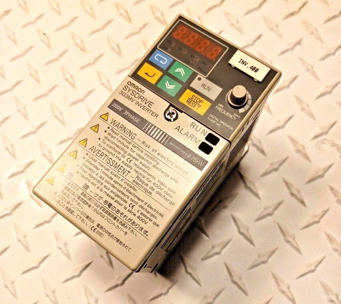 .4kw OMRON Sysdrive Inverter. 3G3MV-A2004, Ships from USA.