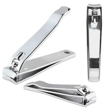 3pcs Beauticom Professional Stainless Steel Toe Nail Clippers Curved Edge Style